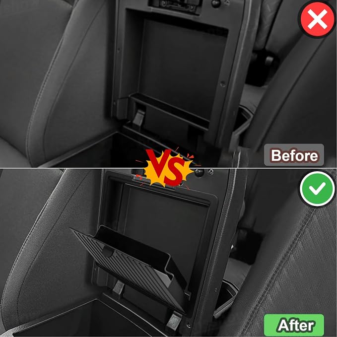3Pcs Center Console Organizer Compatible with Toyota 4runner 6th Gen 2025 2026 Interior Accessories - Center Console Tray and Cup Holder Liner Insert & Armrest Hidden Compartment Storage Box