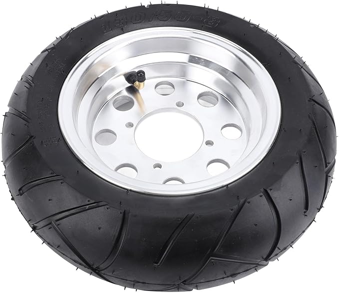 Tbest 130 50 8 Rear Tire Puncture Tubeless Vacuum Tyre with Hub for Monkey Bike Z50R Electric Scooter Inch Wheels Aluminum Alloy Rubber Brass