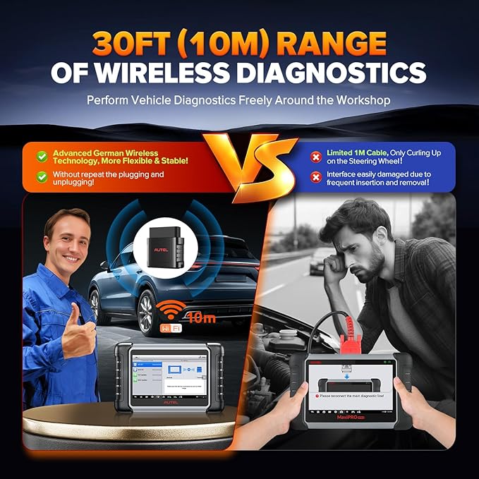 Autel MaxiSys MaxiVCI VCI Mini OBD2 Adapter Connector, 2026 Vehicle Wireless Diagnostic Interface, Work w/Autel Scanner MaxiCOM MK808BT PRO MK808Z-BT MK808K-BT MP808BT Pro MK808S-TS MP808S-TS MK808TS