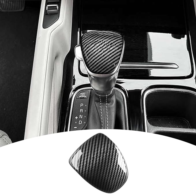 Gear Shift Cover,for Kia Telluride 2020 2021 2022 2023 2024 2025 2026,Car Center Console Gear Shift Knob Cover Trim Cap - Carbon Fiber