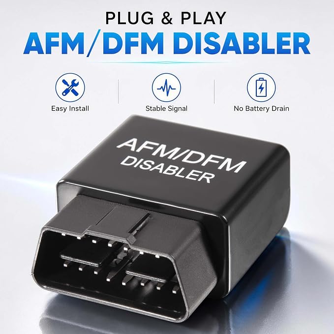 AFM/DFM Disabler Compatible with GM V6 V8 Vehicles, Plug & Play Active Fuel Management Module for Silverado Sierra Tahoe Yukon Suburban, OBD2 AFM DFM Controller