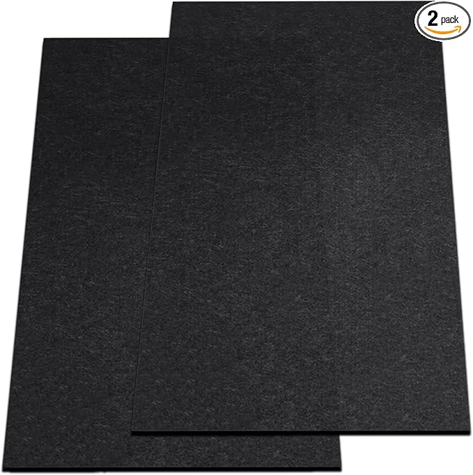 Nexboraque 2 Pack Garage Floor Mat, 60 x 36 Inch Oil Spill Mat for Under Car Driveway Mats with Waterproof Backing, Black Reusable Rubber Mat Garage Mat for Protecting Surfaces