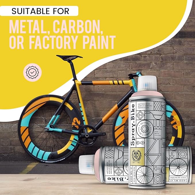 Spray.Bike Spray Paint | Designed Mainly for Bicycles | Multi-Use Acrylic Spray Paint for Metal, Plastic | High Coverage Bike Paint, 400ml, Riviera