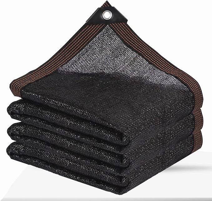 Shade Cloth for Garden - 90% Shade Neting with Grommets Outdoor Sun Shades Cover for Plant Pergola Patio Shade Mesh Tarp Greenhouse Chicken Coop Shade Cloth Black