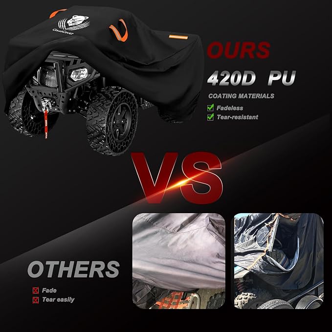 ClawsCover ATV Quad Covers 88 Inch XXL(Plus) Waterproof Outdoor Heavy Duty Oxford Cloth 4 Wheeler Accessories Fadeless Windproof All Weather Protection for Polaris Can am Kawasaki Honda Yamaha Suzuki