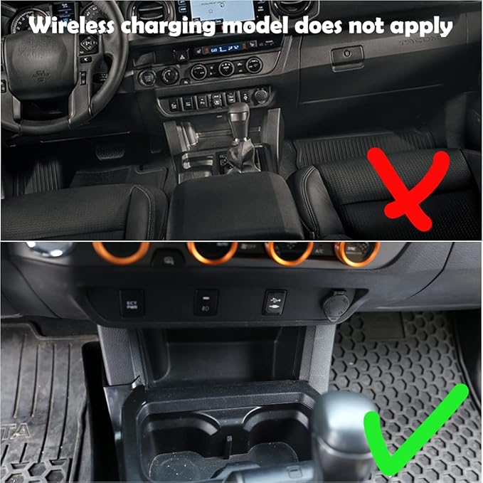 For Toyota Tacoma 2016-2020-23, Gear Shift Console Side Tray Organizer Gear, Shift Console Side Storage Box, Shifter Storage Box Interior Accessories, Central control storage box, Holds a U.S. Patent