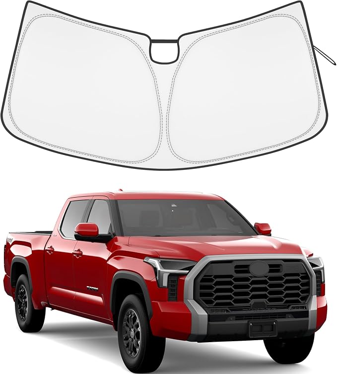 JDMCAR Dashboard Tray and Windshield Sun Shade Compatible with Toyota Tundra Accessories 2022 2023 2024
