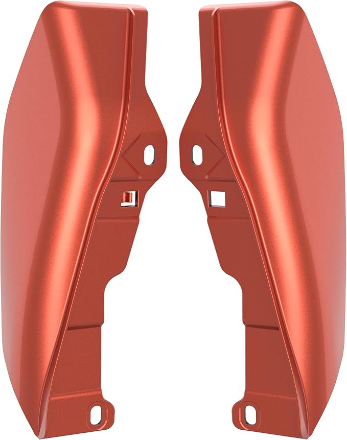 Color - Matched Mid Frame Air Deflectors Heat Shield, Perfectly Fit for Harley Touring Models 2009-2026 Sedona Orange