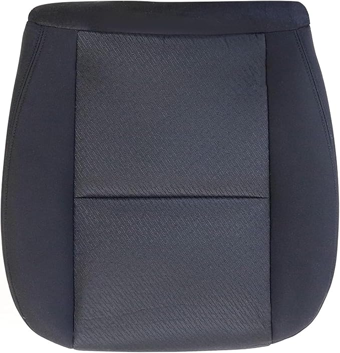 GXARTS Cloth Front Driver Side Bottom Replacement Seat Cover Compatible with Chevy Silverado Avalanche Suburban Tahoe GMC Sierra Yukon 2007 2008 2009 2010 2012 2013 2014 Black #19C