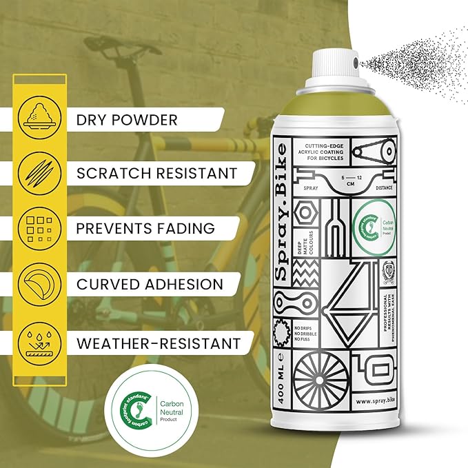 Spray.Bike Spray Paint | Designed Mainly for Bicycles | Multi-Use Acrylic Spray Paint for Metal, Plastic | High Coverage Bike Paint, 400ml, Bradbury