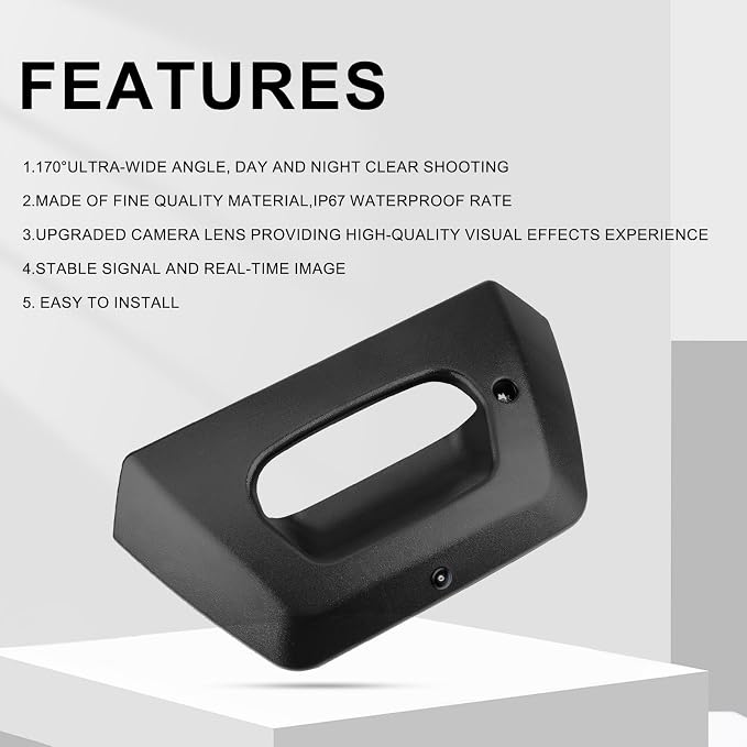 93440179 Tailgate Handle Bezel Trim Backup Camera Compatible with Chevy Chevrolet Avalanche 1500 2500 Pickup Truck 2002-2006 Replaces # 15094722 GM1916104 GM1916105