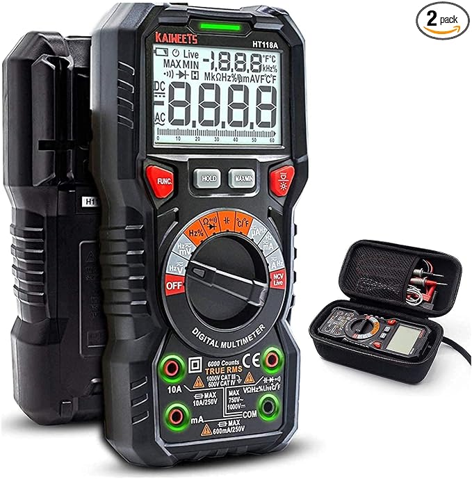 KAIWEETS HT118A Digital Multimeter with Portable Case