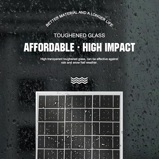 ECO-WORTHY Solar Panel 25W 18V Monocrystalline Waterproof Panel for Charging 12V Battery of RV Boat Trailer ATV Car or Powering Light, Charing 12V Battery Pack and Other Off-Grid Applications