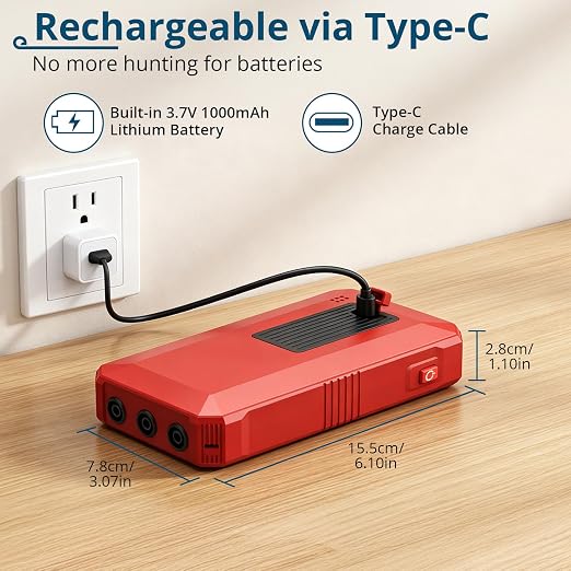 6000 Counts Smart Digital Multimeter,USB Rechargeable,Color LCD Screen | Smart auto/manual multimeter,AC/DC voltage current,NCV safety,capacitance frequency temperature,True RMS,home and car repair