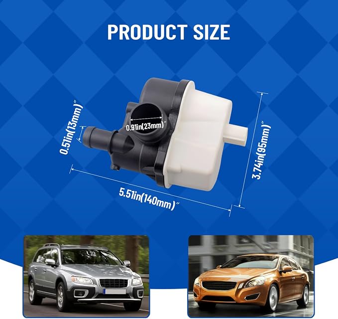 0261222022 Fuel Vapor Leak Detection Pump Compatible With Rover Range Rover Sport Evoque&Velar LR2 LR3 LR4 Volvo C30 C70 S40 S80 V50 V70 XC70 Replaces# 30760863, WTR500030