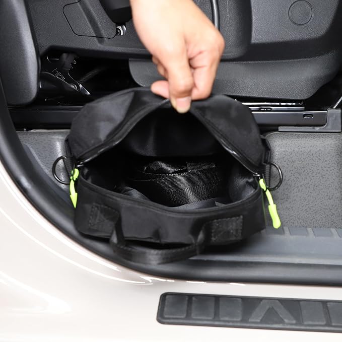 Under seat Storage Bag for Ineos Grenadier 2020-2025 Accessories Oxford Cloth Tool Organizer Box Under Front Seat, Underseat Hidden Bag Organizer Tray Drawer Bin with Anti-slip Handle (Black1)
