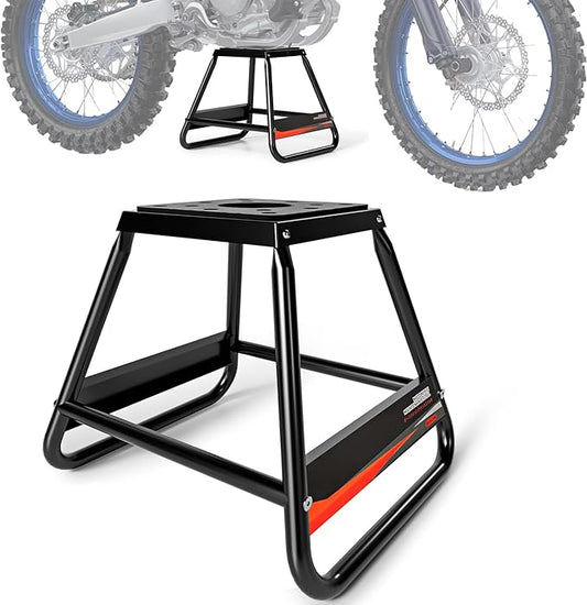 Dirt Bike Stand Motorcycle Lift Panel Stand Maintenance Detachable Anti Slip Heavy Duty Universal Stand for Most Motorcycles Motocross Dirt Bike Dual Sport Enduro Black