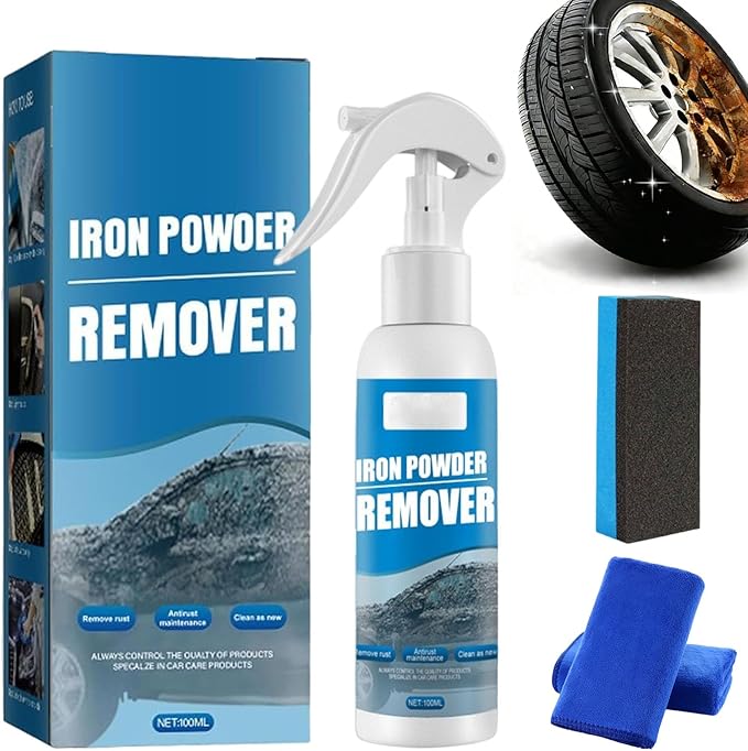 Multi-functional Quick-acting Rust Removal Spray, Upgraded Iron Powder Remover Spray, Portable Car Rust Removal Spray, Fast-Action Rust Eliminator & Metal Care Spray (1PC-Standard Version(100ML))