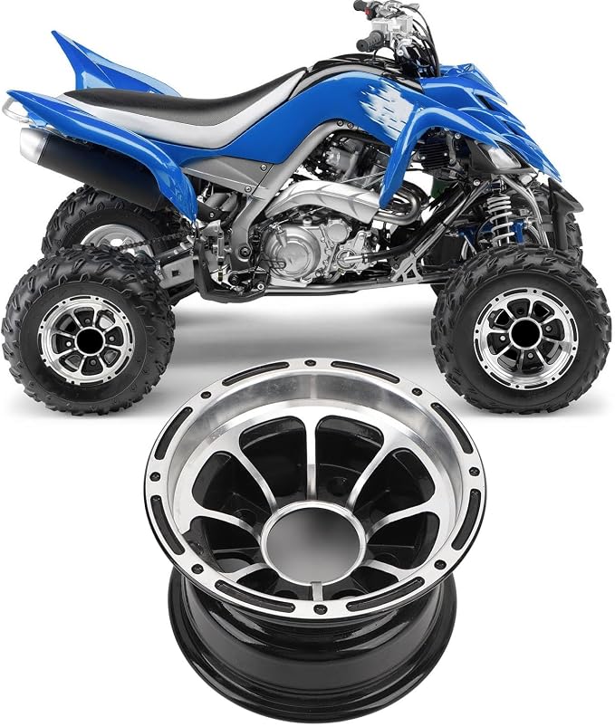 ATV Wheels Rim, 8 Inch ATV Wheel Rim, High Strength ATV Aluminum Alloy Wheel Rim for Most Quad Bike Go Kart Golfs Cart (Front Wheel)