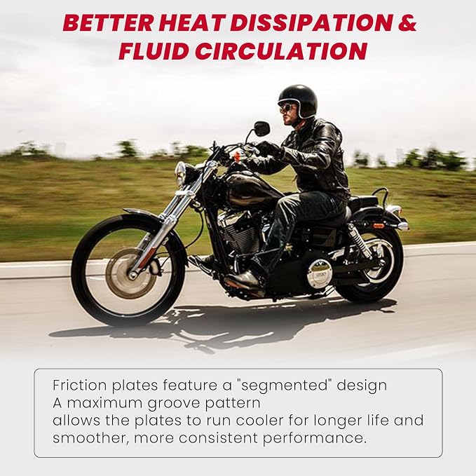 Extra Plate Sportster Friction Steel Clutch Disc Kit compatible with Harely Davidson Sportster 1991-2017 Big Twin Tourign Dyna Softail 1990-1997 Buell All Models 91-2002 17PCS Big Twin Clutch