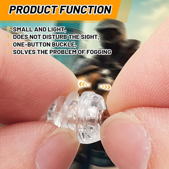 Beeveer 3 Pairs Universal Anti Fog Insert Pin for Motorcycle Helmet Pinlock Pins Insert for Helmet Lenses, Applicable When the Lens Aperture Is ≥ 0.4 mm, Three Component Pin