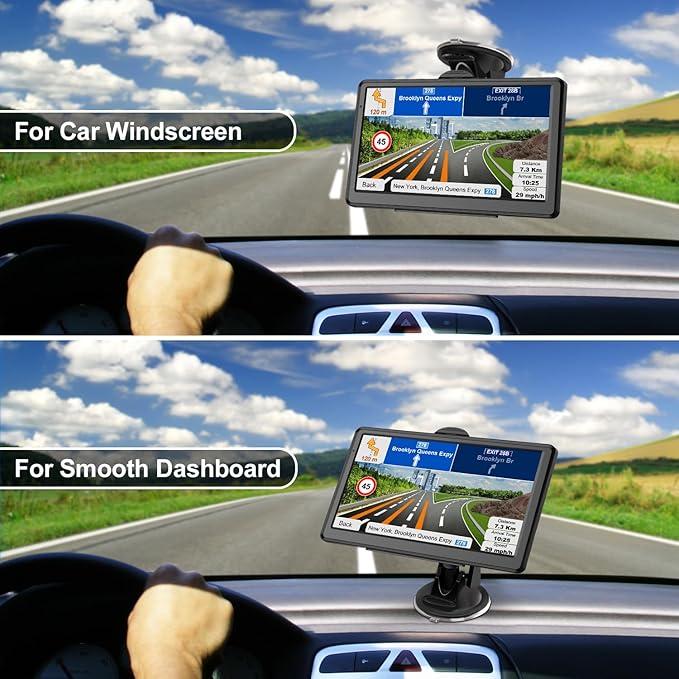 GPS Navigator for Car, 7" GPS Navigation System for Truck Commercial Drivers 2026 with US/CA/MX Offline Map, Lifetime Free Update, GPS for 7 Vehicles with Voice Drive Guidance, POI/Zip Search, FM