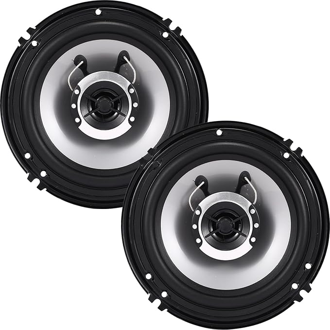 6in 2-Way Coaxial Car Speakers, 400W (100W RMS), Universal Car Stereo Speaker Replace, Auxiliary Coaxial Speaker W/Wire & Cover (Pair)