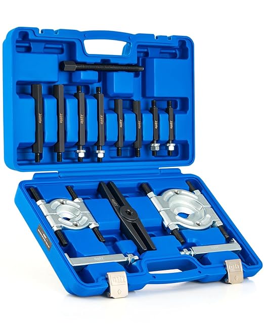 Orion Motor Tech Bearing Puller Set, 5 Ton Capacity Bearing Separator, Pinion Wheel Bearing Removal Kit with 2" and 3" Jaws, Wheel Hub Axle Puller Set, Heavy Duty Bearing Splitter Tool Kit