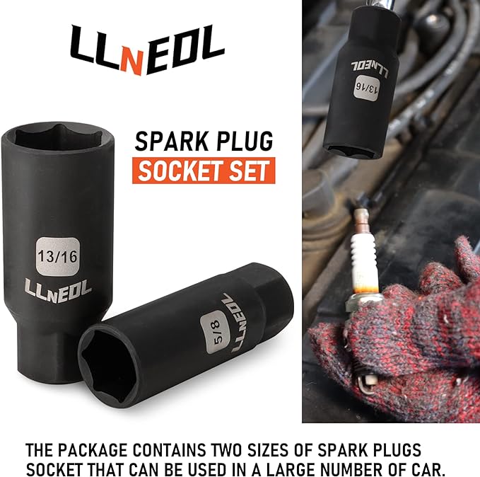 LLNEDL Impact Socket Set 3/8 Drive,95Pcs Deep&Shallow Socket Wrench Set,6 Point Metric&Standard Full |5/16"-3/4",8-22mm| with Spark Plug Sockets,72T Ratchet Handle, Screwdrivers for Automotive&Home