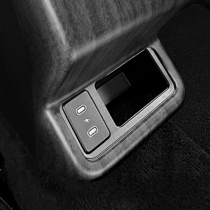 Rear Air Conditioning Vent Outlet Cover Trim Compatible with Kia K4 2025-2026 Accessories (Wood Grain)