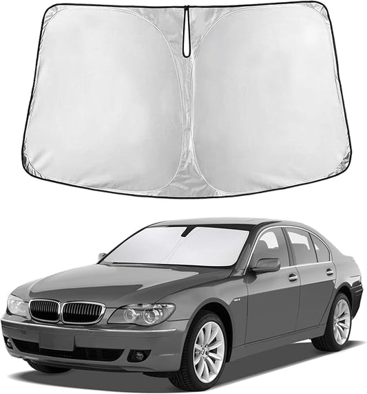 EcoNour Windshield Sunshade Compatible for BMW 7 Series 2001-2006, 2007, 2008, Sun Visor for Front Windshield & Window Sun Shade Cover, UV Heat Blocker & Protector, Car Accessories