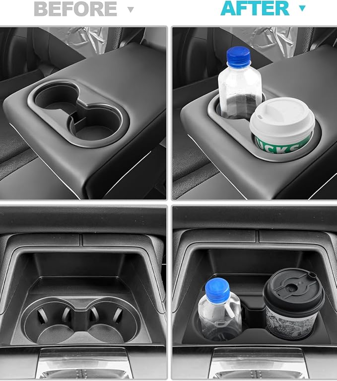 CDEFG for 2026 Mazda CX5 Center Console Organizer Front & Rear Cup Holder | 2026 Mazda CX-5 (S/Select/Preferred/Premium/Premium Plus) Accessories Silicone Cup Holder Covers Insert
