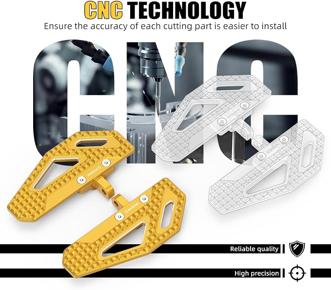 NICECNC Gold Rider Footpegs 33032-99 Compatible with Harley Dyna Street Bob FXDB 2006-2017 Low Rider FXDL 1993-2017 Super Glide FXD 1995-2013 Fat Bob FXDF 2008-2017 See Fitment