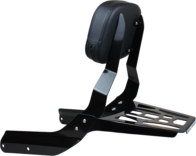 YHMOTO Passenger Sissybar Backrest with Luggage Rack Fits for Honda VTX 1300 1800 N/R/S Models 2002-2008 (Black)