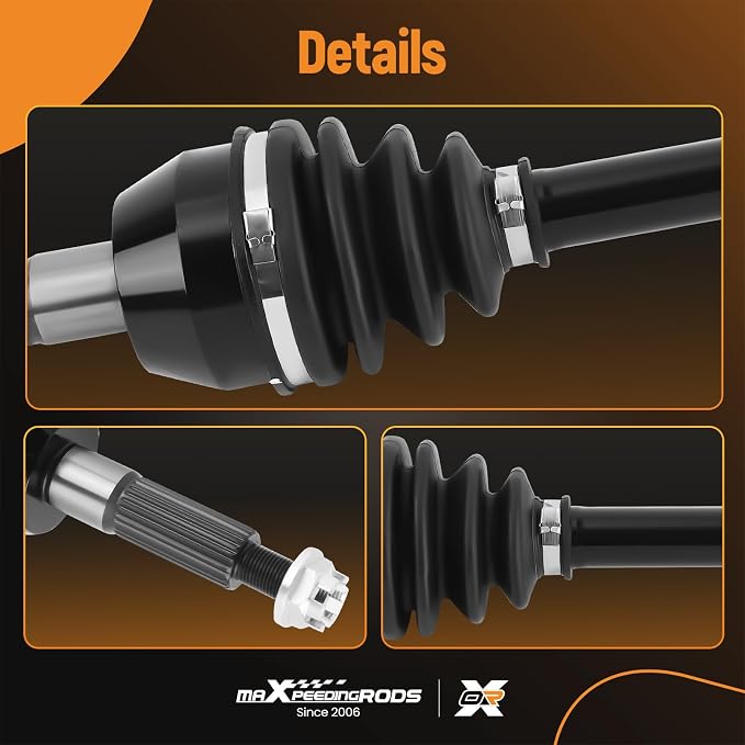 maXpeedingrods Pair (2) Rear CV Axle Shaft Assembly for Polaris Sportsman 450 HO/Sportsman 570 2015 2016 2017 2018 2019 2020 X2 Touring EPS, Left and Right Side, Replace# 1333275