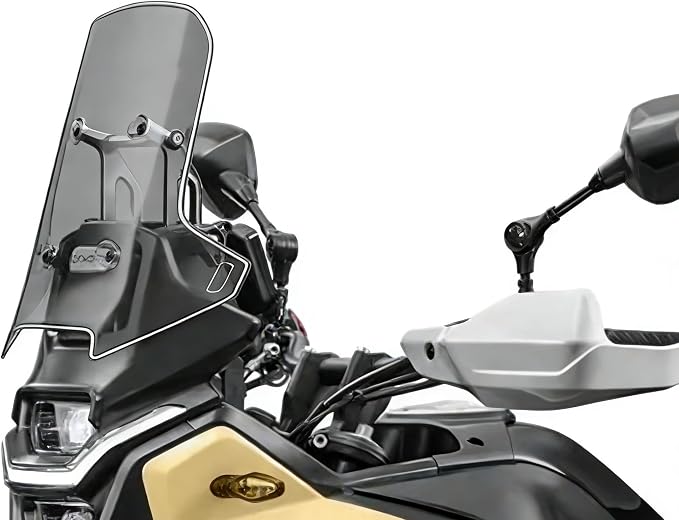 45CM PMMA Higher Windshield Wind Screen Compatible with CFMOTO Ibex 450 2025-2026,4.5MM Thickness,Grey,CFMOTO Ibex 450 Accessories