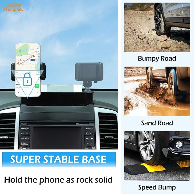 Aunginsy Center Console Dash Storage Tray Compatible with Nissan Frontier 2009-2017, Dashboard Multi-Functional Phone Holder Storage Box, Dash Organizer Tray Insert With Mobile Phone Mount Accessories