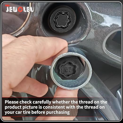 057 Wheel Locking Nut Key Compatible with BMW Series, Socket OD 27mm - ID 25mm, Nut Socket Adapter, Anti-Theft Lug Nut Removal Tool