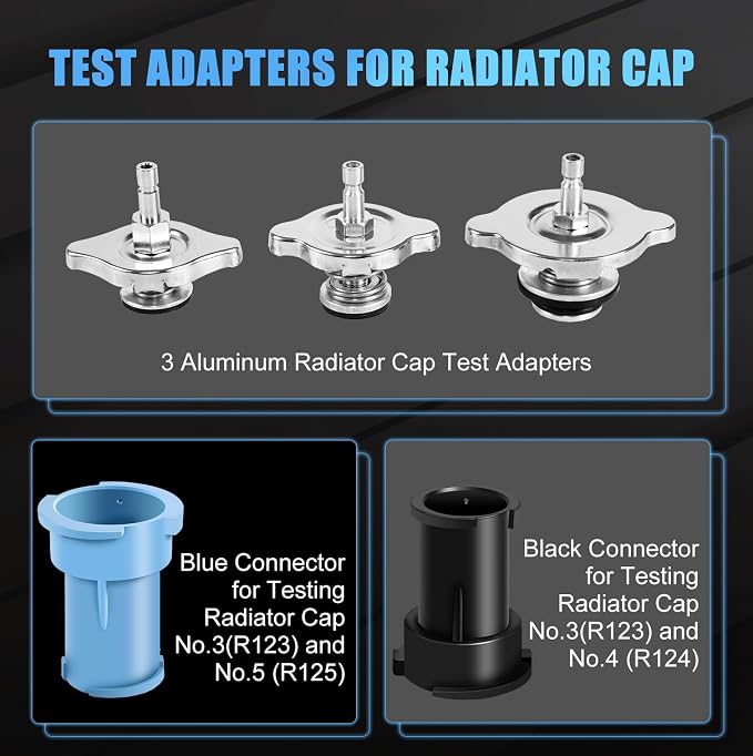 JIFETOR Radiator Pressure Leakage Tester Vacuum Cooling System Purge Coolant Refill Tool Kit 28PCS Universal Automotive Water Tank Leak Test Detector Pneumatic Vacuum Coolant Change Set