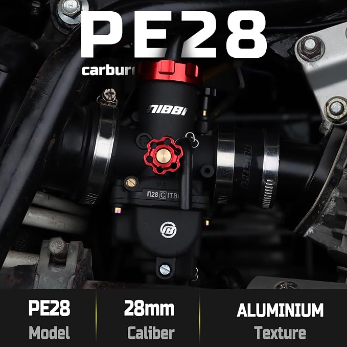 NIBBI Carburetor PE28 28mm Carb for Dirt Pit Bike Mini Bike Motocross GY6 ATV