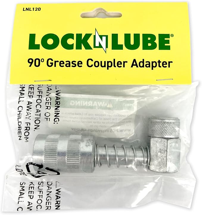LockNLube 90 Degree Grease Coupler Adapter