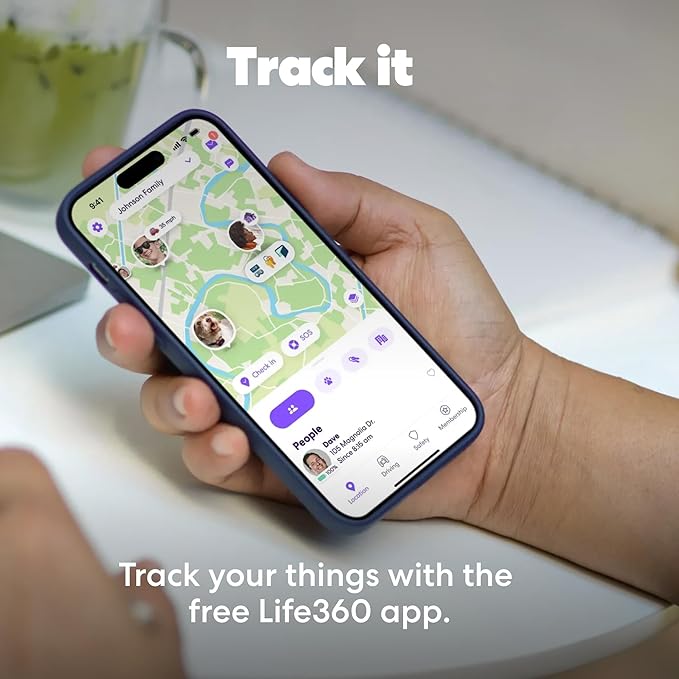 Life360 Tile - Bluetooth Tracker, Keys Finder and Item Locator for Keys, Bags and More. Phone Finder. Both iOS and Android Compatible. 2-Pack (Black)