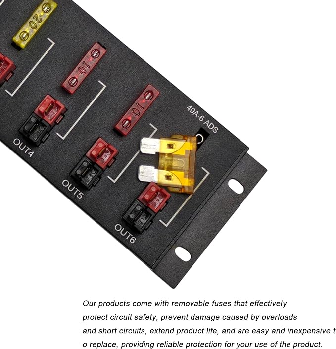 1 in 6 Connector Power Divider Power Board 40Amp Power Pole Distribution Block Module The for RV, Portable Solar Panel Powerpole Distribution Block(1-6)