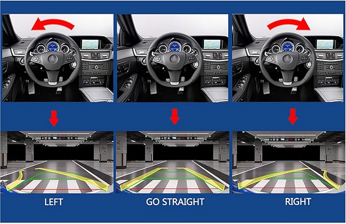 Vehicle Backup Camera CCD Compatible for Audi A4 A4L A3 S4 RS4 B9 for VW Lavida Plus Skoda Car Rear View Reverse Parking Fisheye Lens Car Trunk Handle Camera with Moving Guide Parking line