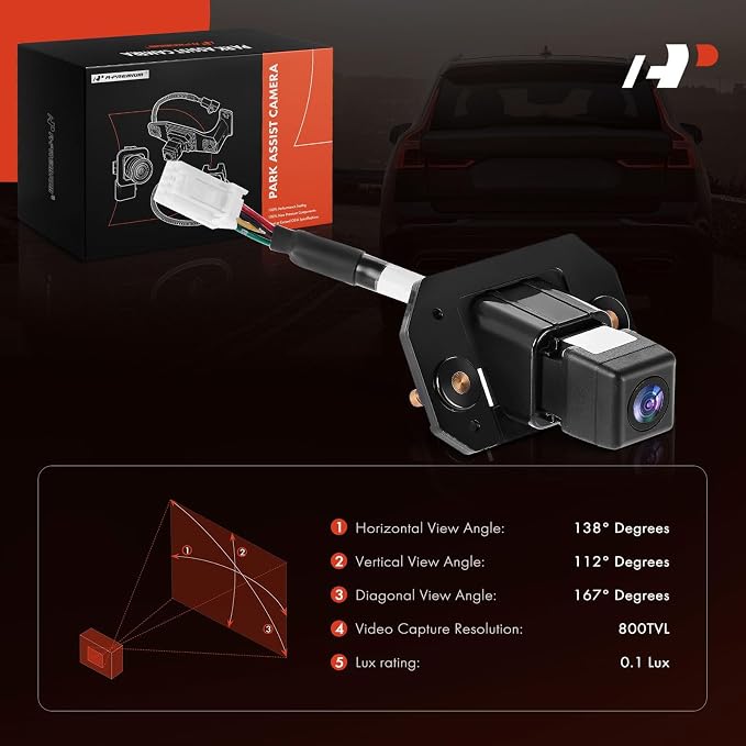 A-Premium Rear View Backup Camera Compatible with Nissan | Parking Camera for 2013 2014 2015 2016 2017 NV200 - Replace# 28442JX01A