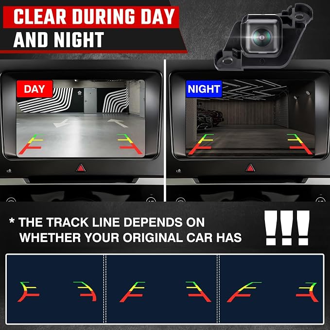 Backup Camera Rear View Camera Fit for Toyota Tacoma 2014 2015 Parking Park Assist Camera Replaces #86790-04021 86790-04020,6 Pins