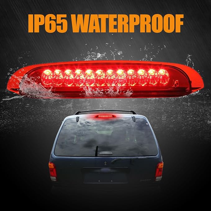 Third 3rd Brake Light LED for 1998-2001 Ford Explorer, High Mount Rear Brake Lights Assembly for 98-01 Explorer, Waterproof Center Cab Lamp Stop Light (Red)