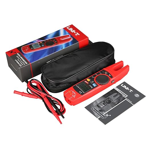 UNI-T Electrical Tester UT256B Open Jaw Fork Non-Contact Voltage Meter True RMS 6000 Counts AC DC Current AC DC Voltage Resistance Capacitance Diode Test NCV Relative Mode Continuity Buzzer