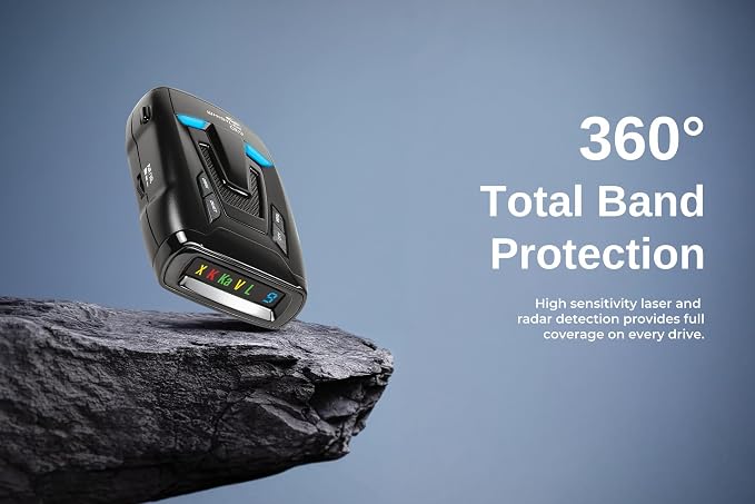 Whistler CR73 High Performance Laser Radar Detector: 360 Degree Protection and Bilingual Voice Alerts, Black