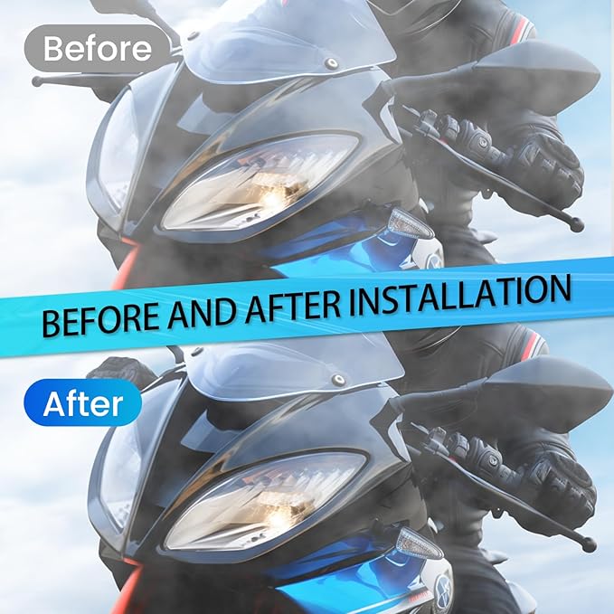 Motorcycle Anti Fog Film, Universal Fit Helmet Visors Insert Waterproof Fog Resistant Clear Vision